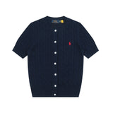 Ralph Lauren Knitted sweaters Ralph Lauren Knitted Short Sleeved Shirt RL Ralph Pony Standard POLO Short Sleeve Knitted Sweater Cardigan T-Shirt