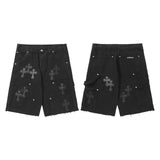 Chrome Heart Shorts Summer Shorts Loose Jeans