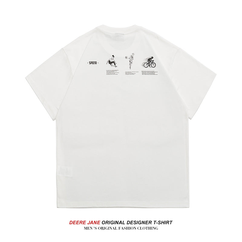 Men's T-Shirts Cotton Short-Sleeved T-shirt Men's Summer Couple Loose All-Matching