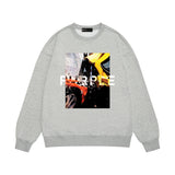 Purple Brand Sweatshirt Loose Crew Neck Sweater