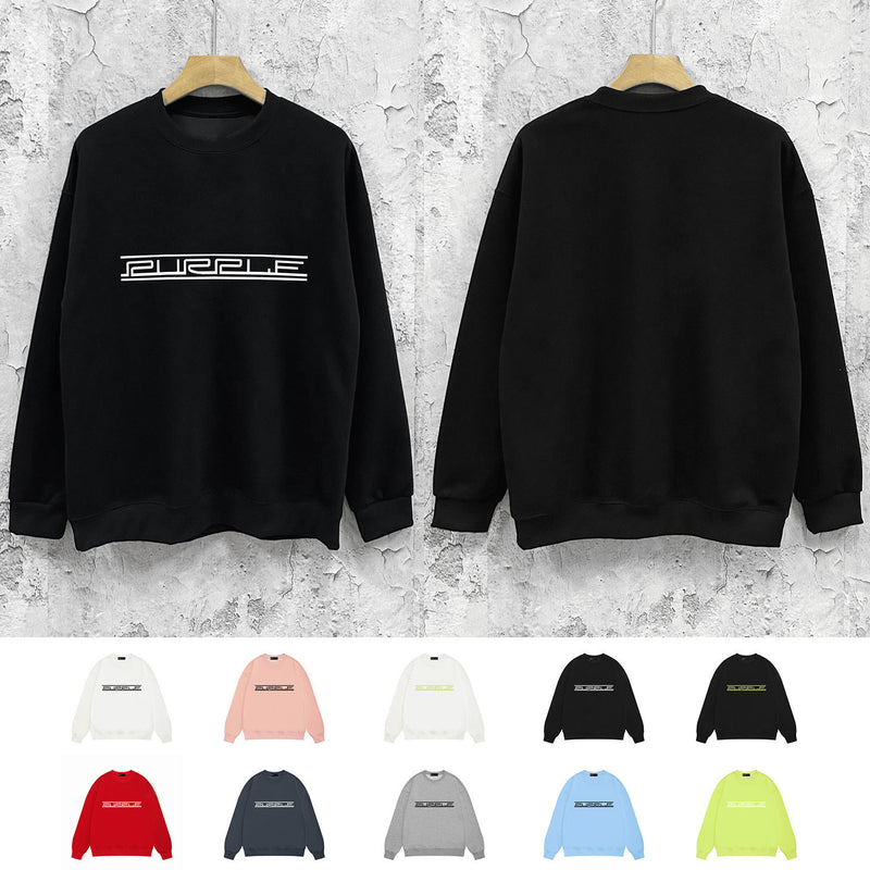 Purple Brand Sweatshirt Loose Crew Neck Sweater