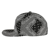 Trendy flat brimmed hat cashew pattern sun shade