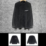 Purple Brand Distressed Long Sleeve Shirt Fashion Distressed Loose Long-sleeved Top