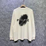 Purple Brand Long Sleeve T-Shirt Fashion Loose Long Sleeve Top