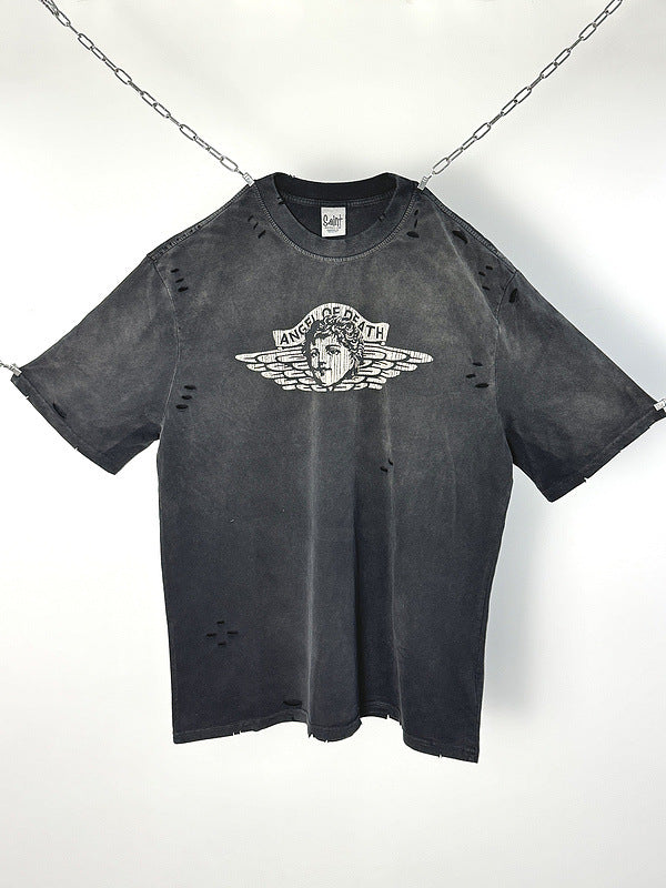 Mens Vintage T-Shirts Saint Angel Print T-Shirts