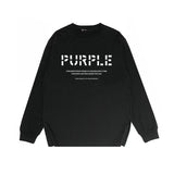 Purple Brand Long Sleeve T-Shirt Fashion Loose Long Sleeve Top