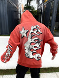 Hellstar Hoodie Retro Distressed Graffiti Loose Fleece-lined