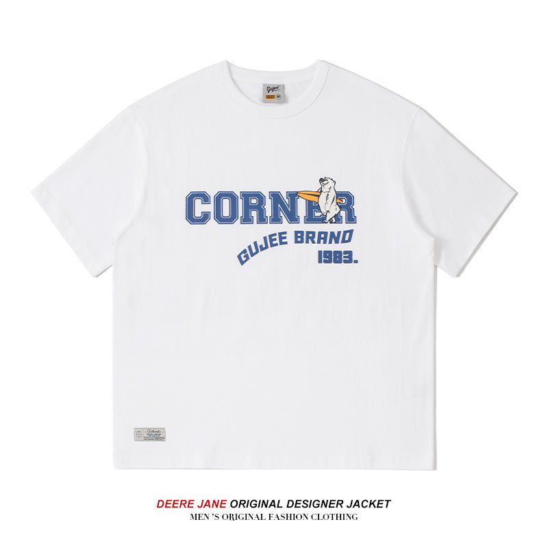 Men's T-Shirts Summer Short-Sleeved T-shirt Men's American Style Loose Versatile Casual
