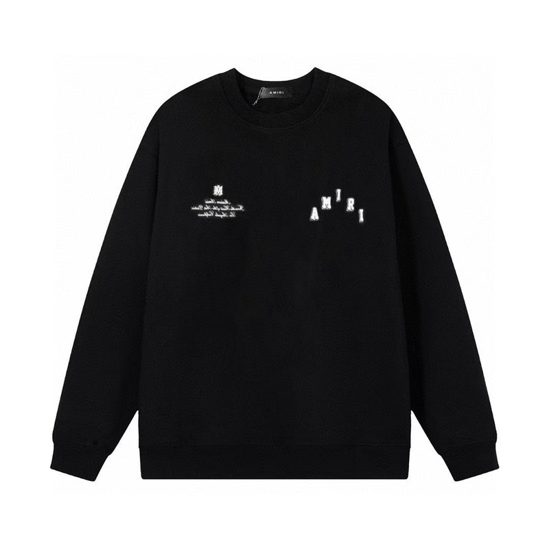 Amiri Sweatshirt Autumn and winter AMI front and rear LOGO letter pattern sweater men and women