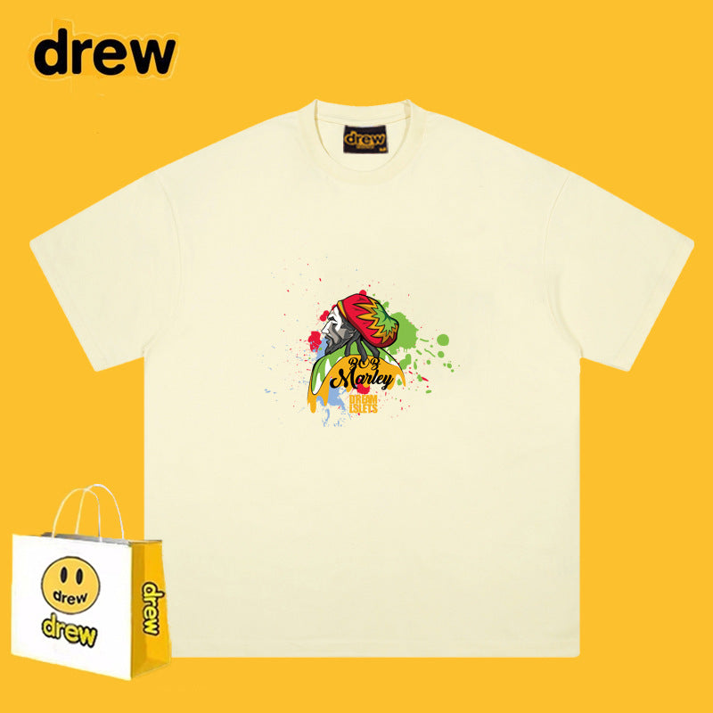 Drew T Shirts Loose Graffiti Printing