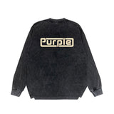Purple Brand Distressed Long Sleeve Shirt Fashion Distressed Loose Long-sleeved Top