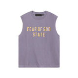 Fog Essentials tank spring summer FOG letter crew neck vest