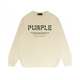 Purple Brand Long Sleeve T-Shirt Fashion Loose Long Sleeve Top