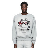 Purple Brand Sweatshirt Loose Crew Neck Boxing Pattern Sweater