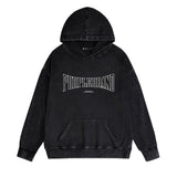 Purple Brand Distressed Hoodie Fashion Old Loose Hooded Sweater