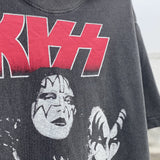 Men Vintage T-Shirts vintage Bieber KISS Band Tour Do Old Wash