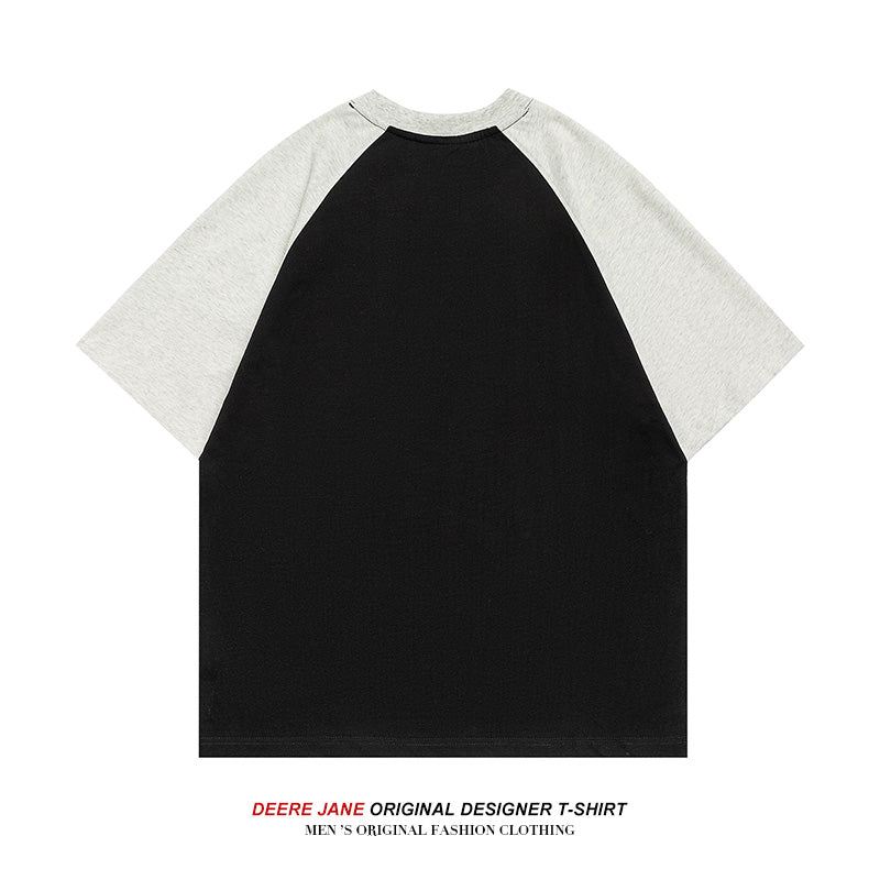 Men T-Shirts Summer Patchwork Short-Sleeved T-shirt Men's All-Matching
