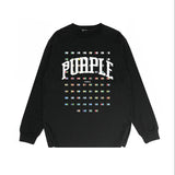 Purple Brand Long Sleeve T-Shirt Fashion Loose Long Sleeve Top