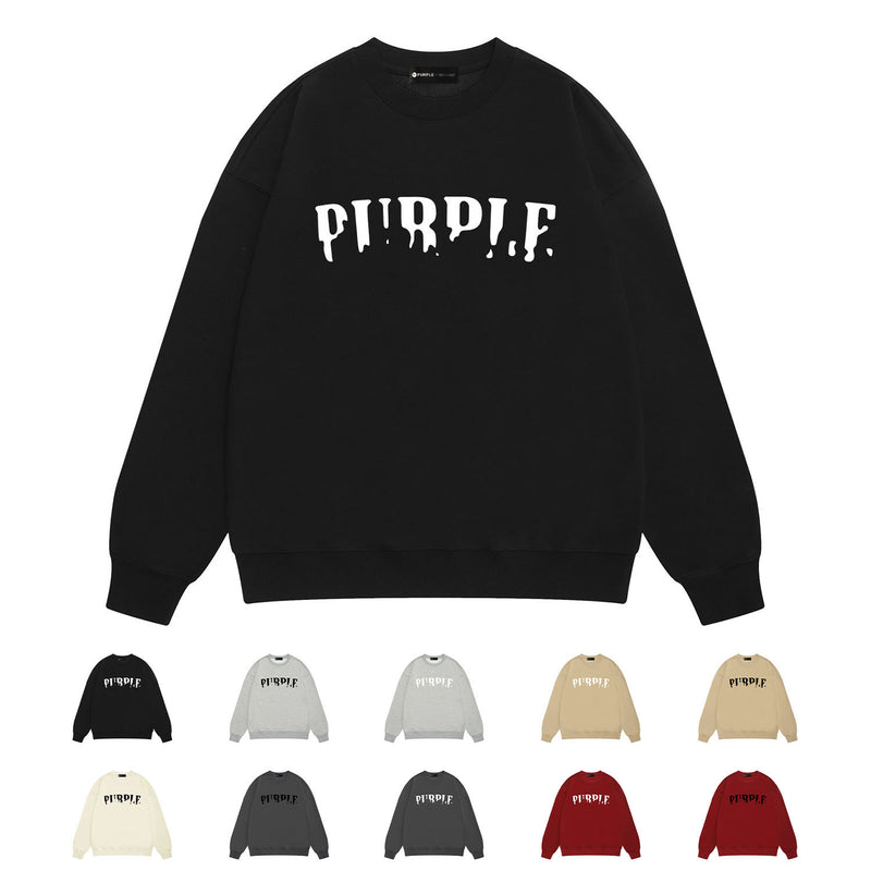Purple Brand Sweatshirt Loose Crew Neck Sweater