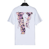 Vlone T Shirts Printed Loose Fashion Brand Men's and Women's T-shirt Short Sleeve