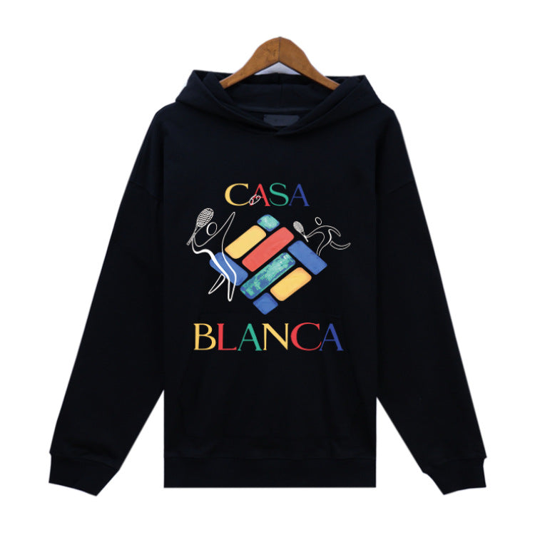 Casablanca Hoodie autumn/winter print hooded sweater for men and women