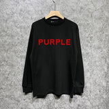 Purple Brand Long Sleeve T-Shirt Fashion Loose Long Sleeve Top