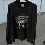 Mens Vintage T-Shirts SAINT MICHAEL CHO OASIS BAND vintage wash water do old long sleeves