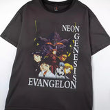 Mens Vintage T-Shirts Saint Michael Cartoon Wash Old Short Sleeve Vintage Loose