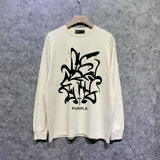 Purple Brand Long Sleeve T-Shirt Fashion Loose Long Sleeve Top