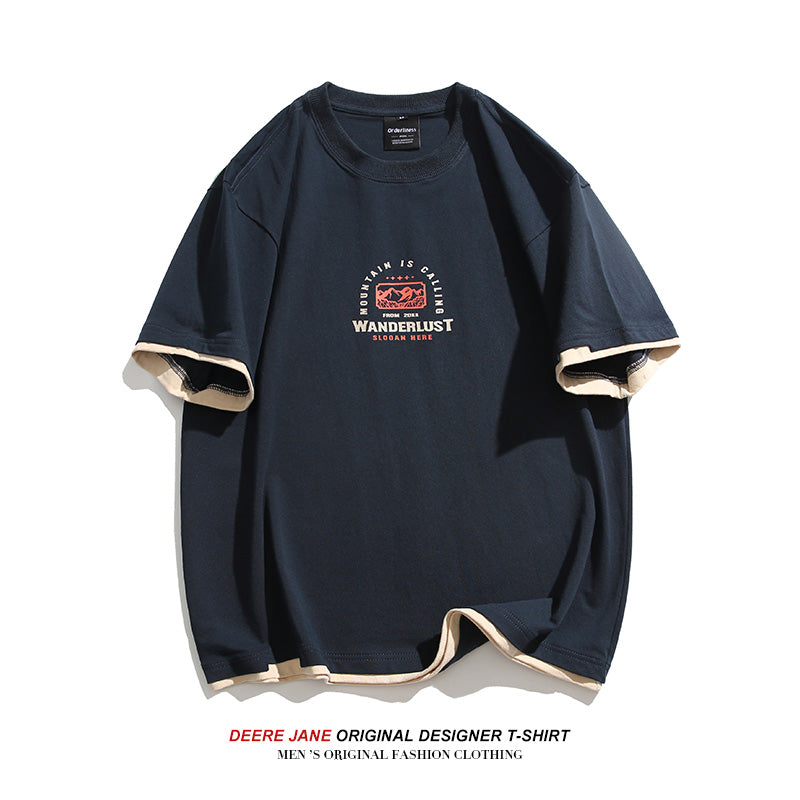 Men's T-Shirts Short-Sleeved T-shirt Men's Summer Pure Cotton T-shirt Men's Top