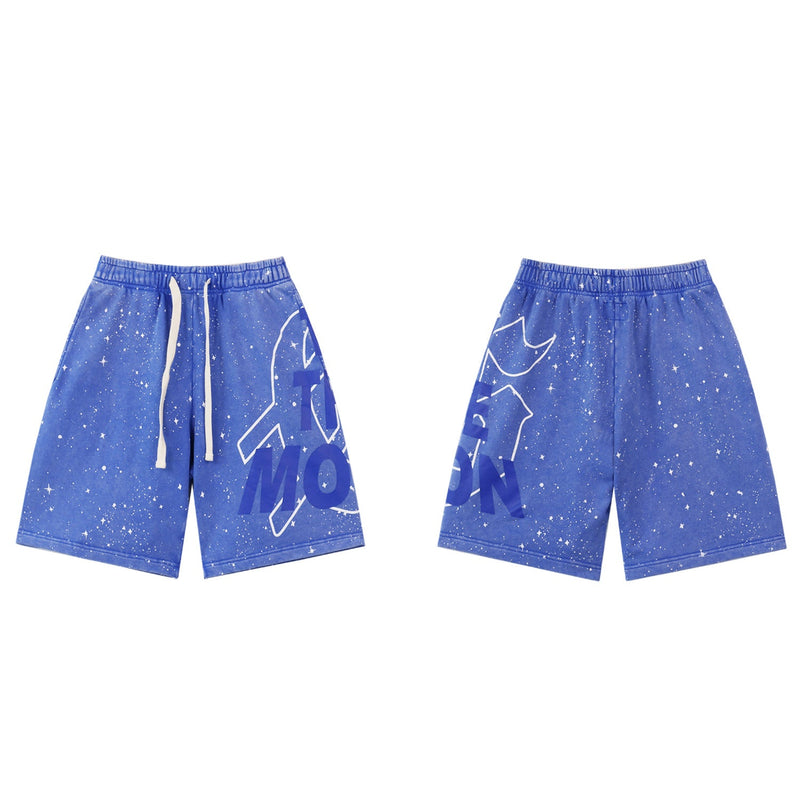 Godspeed Shorts Summer GOD Dot Letter Pattern Casual Loose Shorts