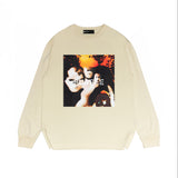 Purple Brand Long Sleeve T-Shirt Fashion Loose Long Sleeve Top