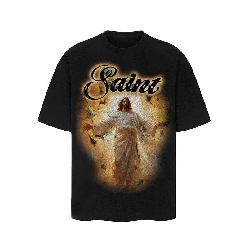 Men Vintage T-Shirts Saint Michael Tee Saint Tears