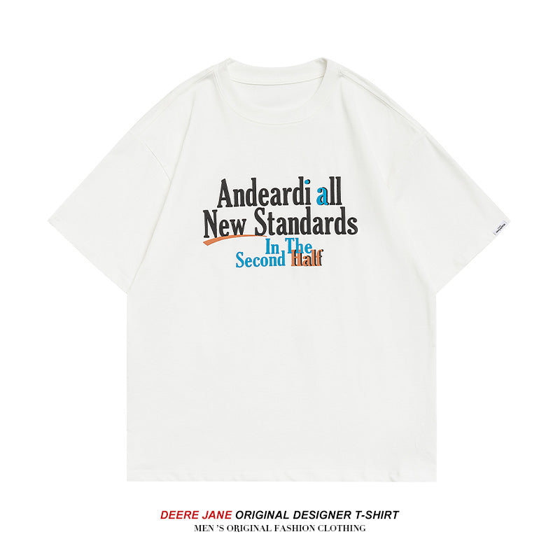 Men's T-Shirts Summer Short-Sleeved T-shirt Men's All-Match Couple Student Loose