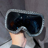 Trendy punk glasses retroall-in-one