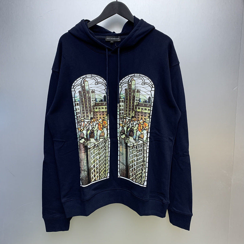 Who Decided War T Shirts WHO DECIDES WAR Printed Hooded Sweater Loose Hoodie