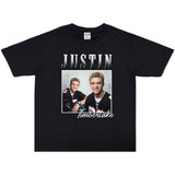 Rock Star T Shirt Justin Timberlake Music Cotton Printed T-shirt Short Sleeve Loose