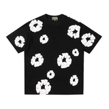 Denim Tears Outfit: T Shirt/Shorts (Separate Purchase Options) Puff Print Short Sleeve T-shirt Loose Couple Shorts Suit
