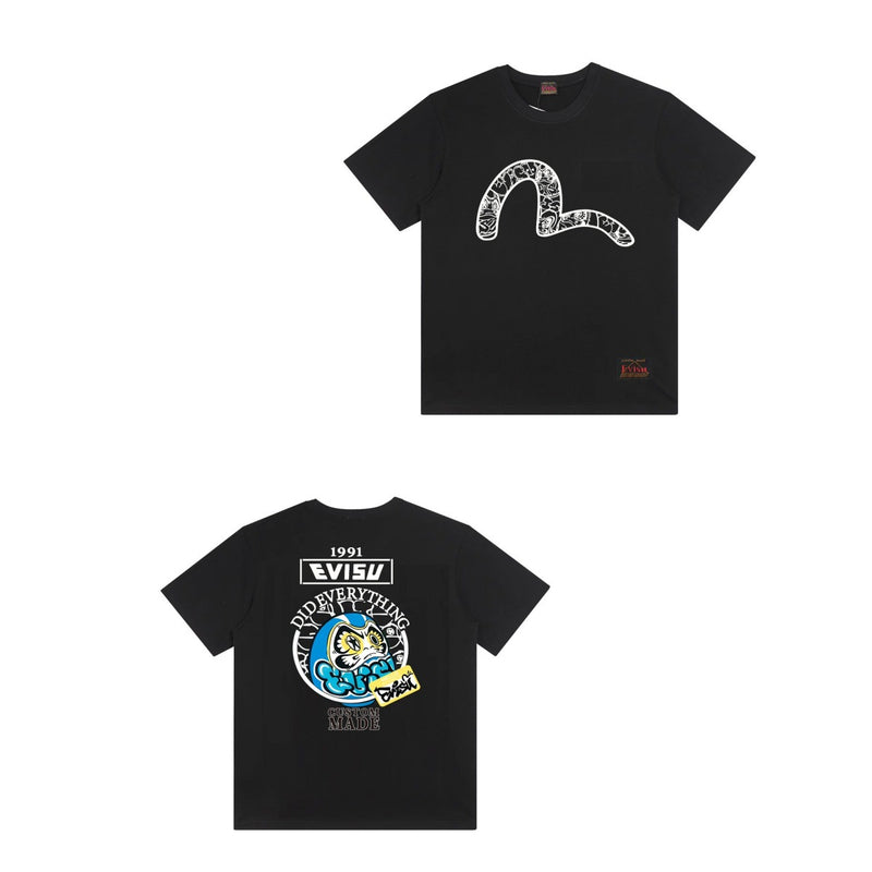 Evisu T Shirts Loose Versatile Casual T-Shirts