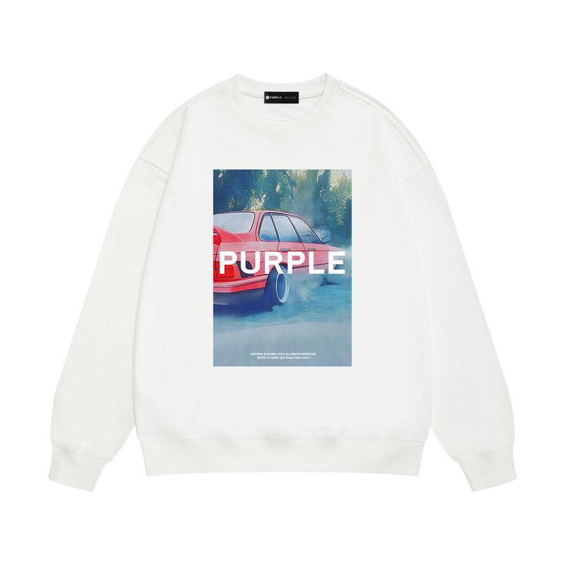 Purple Brand Sweatshirt Loose Crew Neck Sweater