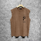 Purple Brand Distressed Tank T Shirts Distressed Sleeveless T-shirt Vest