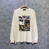 Purple Brand Long Sleeve T-Shirt Fashion Loose Long Sleeve Top