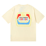Rhude T Shirt Micro Label Wheat Ear Letter Print Short Sleeve T-Shirt