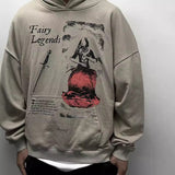 Men Vintage T-Shirts vintage autumn and winter cotton loose casual couple hooded