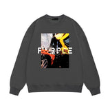 Purple Brand Sweatshirt Loose Crew Neck Sweater