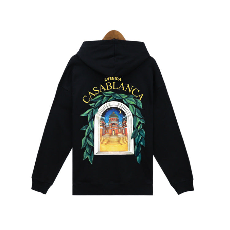 Casablanca Hoodie autumn and winter hooded sweater terry pure cotton