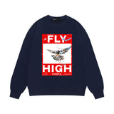 Purple Brand Sweatshirt Loose Crew Neck Sweater