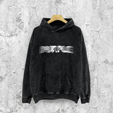 Purple Brand Distressed Hoodie Fashion Old Loose Hooded Sweater