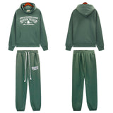 Denim Tears Outfit:Hoodie/Sweatpants (Separate Purchase Options) Kapok Letter Hooded Sweater Trousers Sports Suit