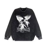 Purple Brand Distressed Long Sleeve Shirt Fashion Distressed Loose Long-sleeved Top